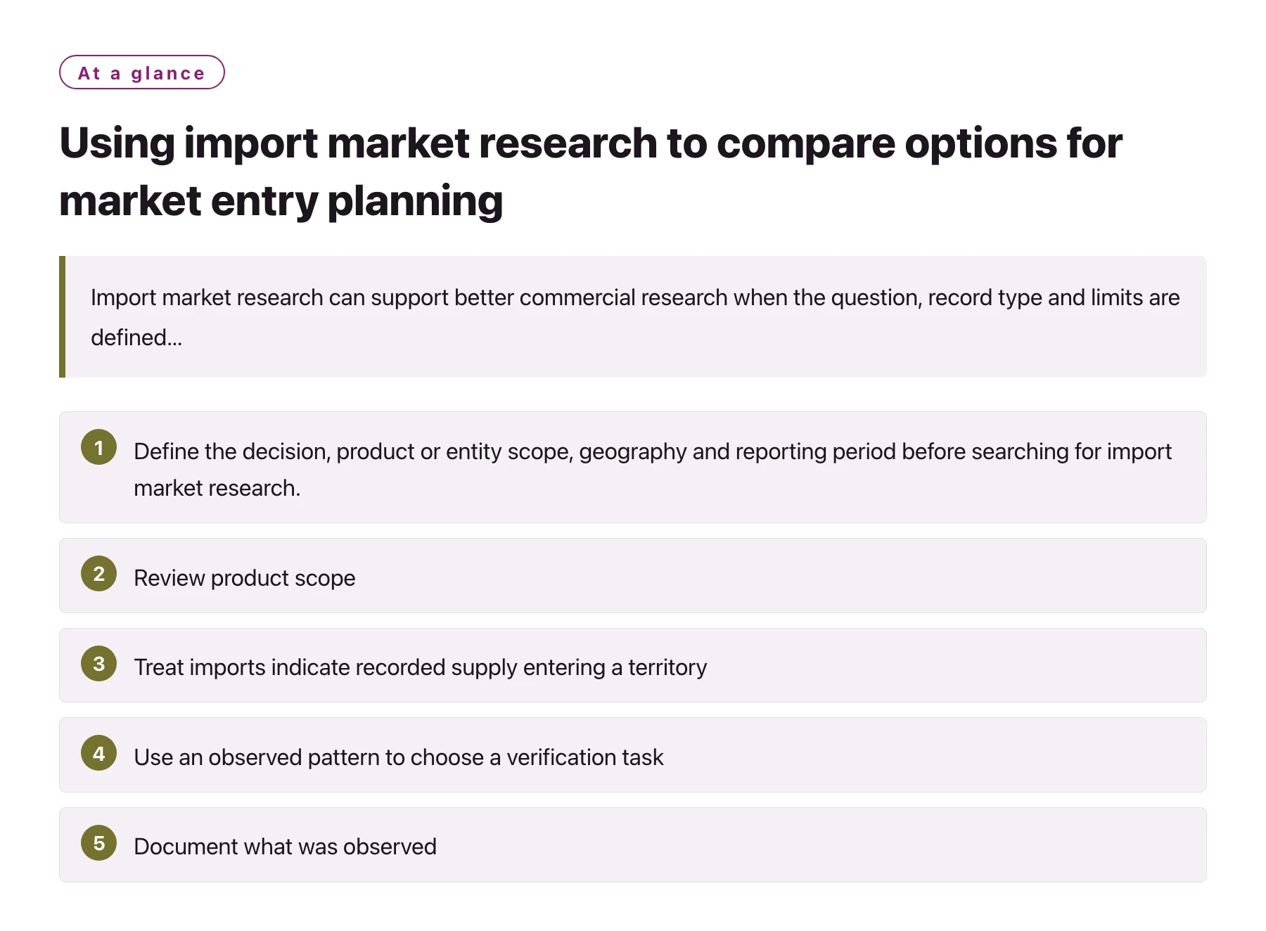 Using import market research to compare options for market entry planning——全文要点速览