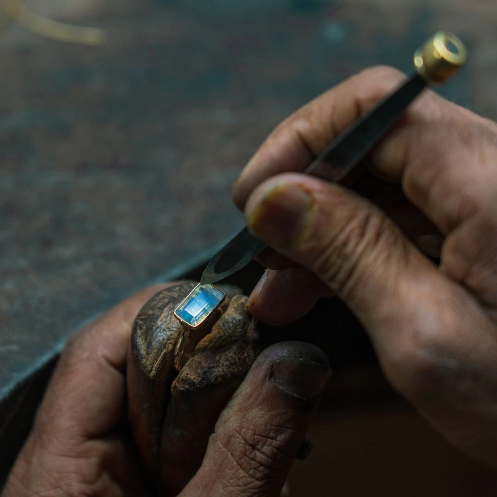 Lyon bench topic tile — jeweler's bench with hand tools